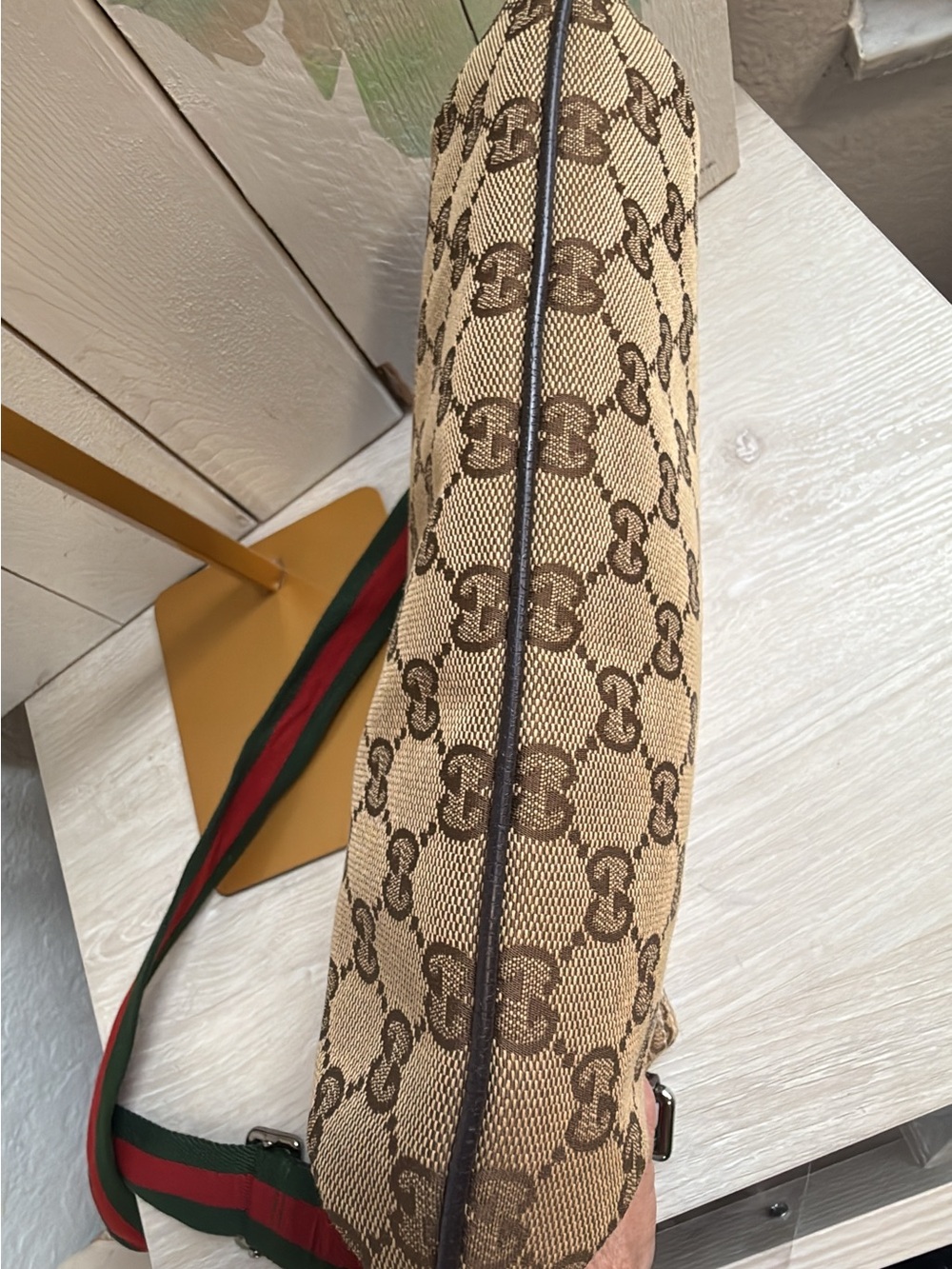Vintage 2010 GUCCI GG canvas messenger shoulder bag nice condition - Picture 6 of 15